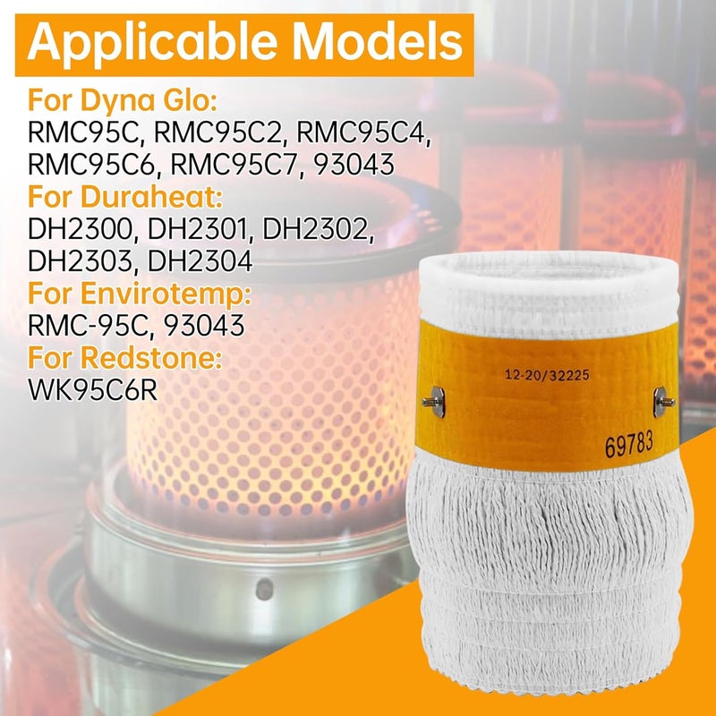 Screw Man 32225 فتائل الكيروسين لعالم الكيروسين KW-24C، DuraHeat DH-2300، Dyna-GLO CV-2300 و RMC-95C، Envirotemp Keroheat CV-2300، فتائل بديلة لسخانات الكيروسين - Image 5
